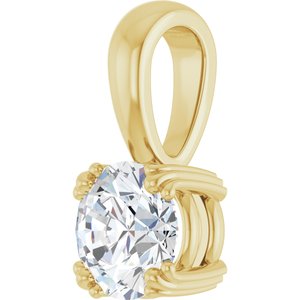 10K Yellow Gold 6.5 mm Round Pendant Mounting – image 3