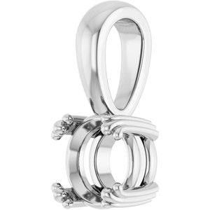 Sterling Silver 6.5 mm Round Pendant Mounting – image 4