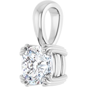 Platinum 6.5x6.5 mm Cushion Pendant Mounting – image 3