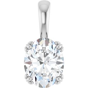 Sterling Silver 10x8 mm Oval Pendant Mounting