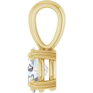 14K Yellow Gold 7.5x5.5 mm Oval Pendant Mounting – image 5