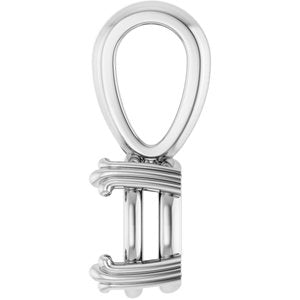 14K X1 White Gold 7.5x5.5 mm Oval Pendant Mounting – image 6