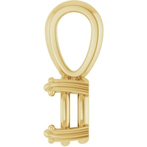10K Yellow Gold 7.5x5.5 mm Oval Pendant Mounting – image 6