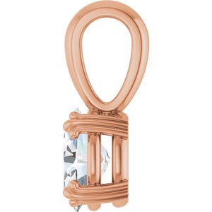 14K Rose Gold 7.5x5.5 mm Oval Pendant Mounting – image 5