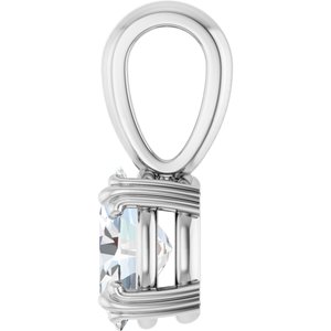 10K White Gold 7.5x5.5 mm Oval Pendant Mounting – image 5