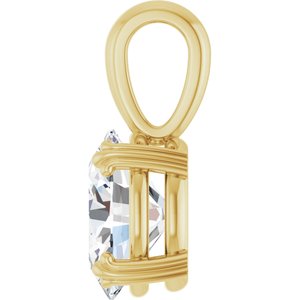 18K Yellow Gold 10x8 mm Oval Pendant Mounting – image 5