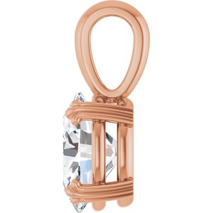 10K Rose Gold 10x8 mm Oval Pendant Mounting – image 5