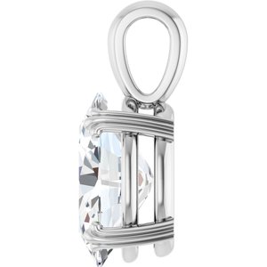 18K White Gold 14x10 mm Oval Pendant Mounting – image 5
