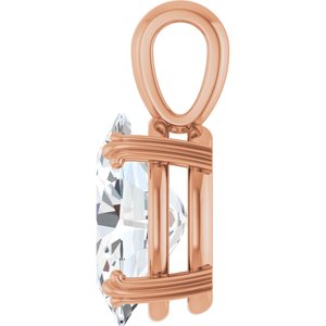 18K Rose Gold 14x10 mm Oval Pendant Mounting – image 5