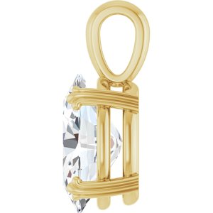 14K Yellow Gold 14x10 mm Oval Pendant Mounting – image 5