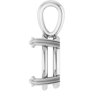 Platinum 14x10 mm Oval Pendant Mounting – image 6