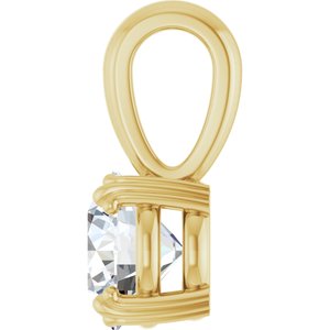 10K Yellow Gold 7 mm Round Pendant Mounting – image 5