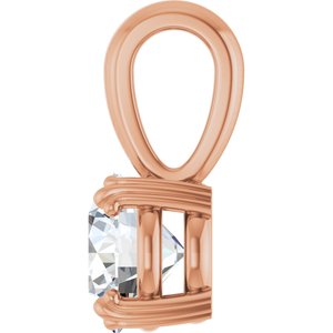 10K Rose Gold 7 mm Round Pendant Mounting – image 5