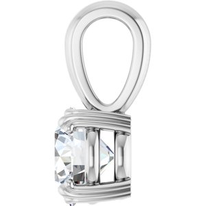 14K White Gold 7 mm Round Pendant Mounting – image 5