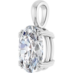 Platinum 14x10 mm Oval Pendant Mounting – image 3