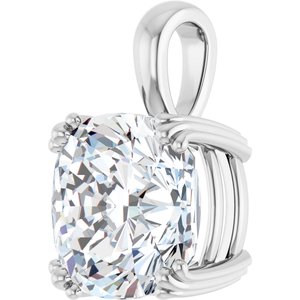Continuum Sterling Silver 12x12 mm Cushion Pendant Mounting – image 3
