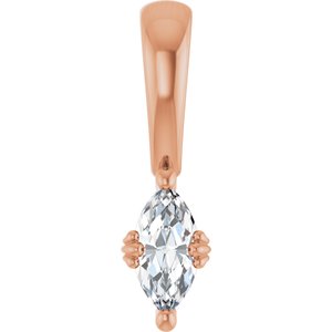 10K Rose Gold 6x3 mm Marquise Pendant Mounting