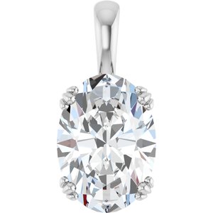 Continuum Sterling Silver 14x10 mm Oval Pendant Mounting
