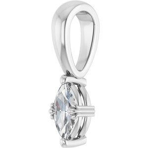 Sterling Silver 6x3 mm Marquise Pendant Mounting – image 3