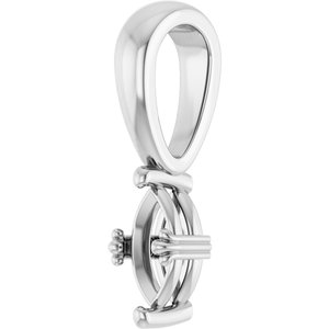 Platinum 6x3 mm Marquise Pendant Mounting – image 4