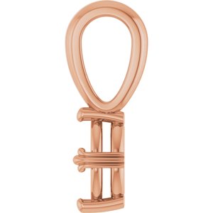 10K Rose Gold 6x3 mm Marquise Pendant Mounting – image 6