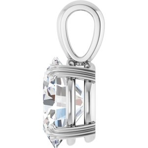 14K X1 White Gold 12x10 mm Oval Pendant Mounting – image 5