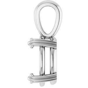 14K White Gold 12x10 mm Oval Pendant Mounting – image 6