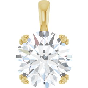 10K Yellow Gold 13 mm Round Pendant Mounting