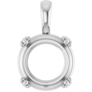 Continuum Sterling Silver 13 mm Round Pendant Mounting – image 2