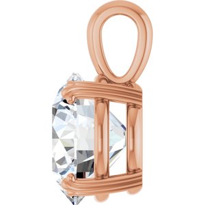14K Rose Gold 13 mm Round Pendant Mounting – image 5