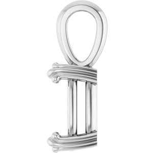 18K White Gold 11x9 mm Elongated Cushion Pendant Mounting – image 6