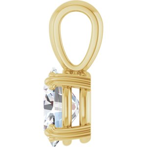 14K Yellow Gold 9x7 mm Oval Pendant Mounting – image 5