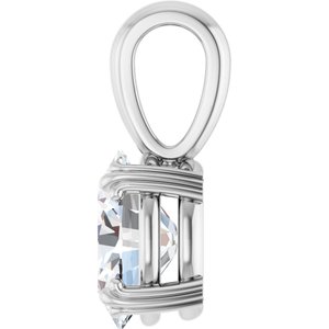 18K White Gold 9x7 mm Oval Pendant Mounting – image 5