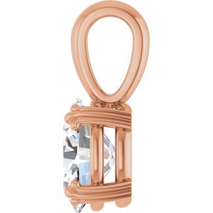 18K Rose Gold 9x7 mm Oval Pendant Mounting – image 5