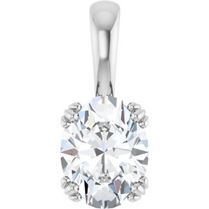Sterling Silver 9x7 mm Oval Pendant Mounting