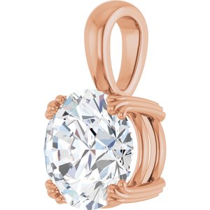 10K Rose Gold 10 mm Round Pendant Mounting – image 3