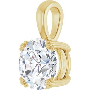 10K Yellow Gold 10 mm Round Pendant Mounting – image 3