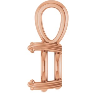 10K Rose Gold 10 mm Round Pendant Mounting – image 6