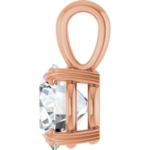 14K Rose Gold 10 mm Round Pendant Mounting – image 5
