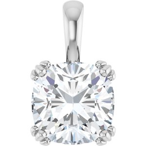 Continuum Sterling Silver 10x10 mm Cushion Pendant Mounting