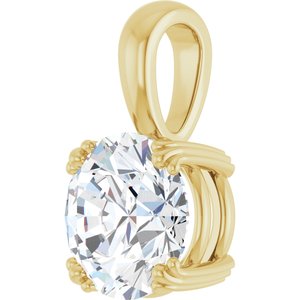 18K Yellow Gold 9.4 mm Round Pendant Mounting – image 3