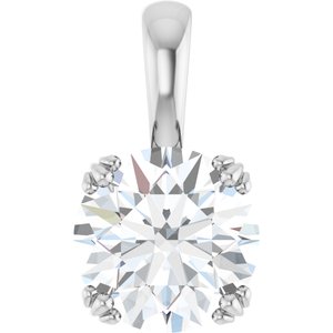 18K White Gold 9.4 mm Round Pendant Mounting