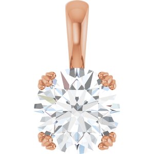 18K Rose Gold 9.4 mm Round Pendant Mounting