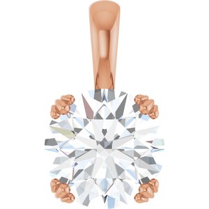 10K Rose Gold 10 mm Round Pendant Mounting