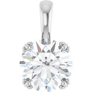 14K White Gold 10 mm Round Pendant Mounting