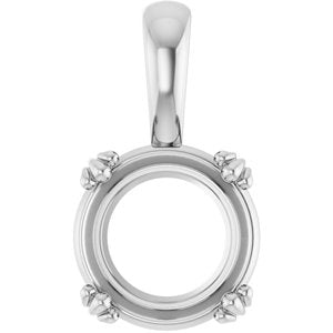 Platinum 10 mm Round Pendant Mounting – image 2