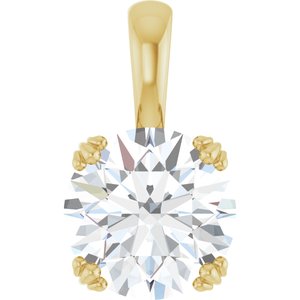 14K Yellow Gold 10 mm Round Pendant Mounting
