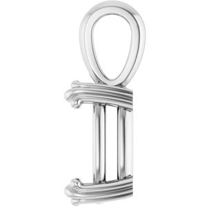 18K White Gold 12x10 mm Elongated Cushion Pendant Mounting – image 6