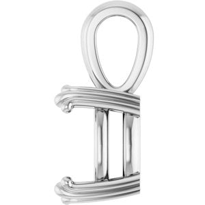 Sterling Silver 10x10 mm Cushion Pendant Mounting – image 6