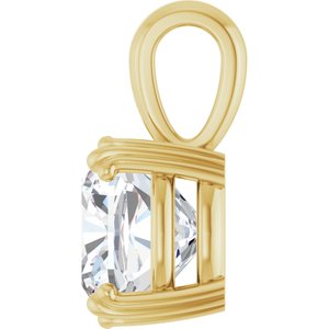 14K Yellow Gold 10x10 mm Cushion Pendant Mounting – image 5